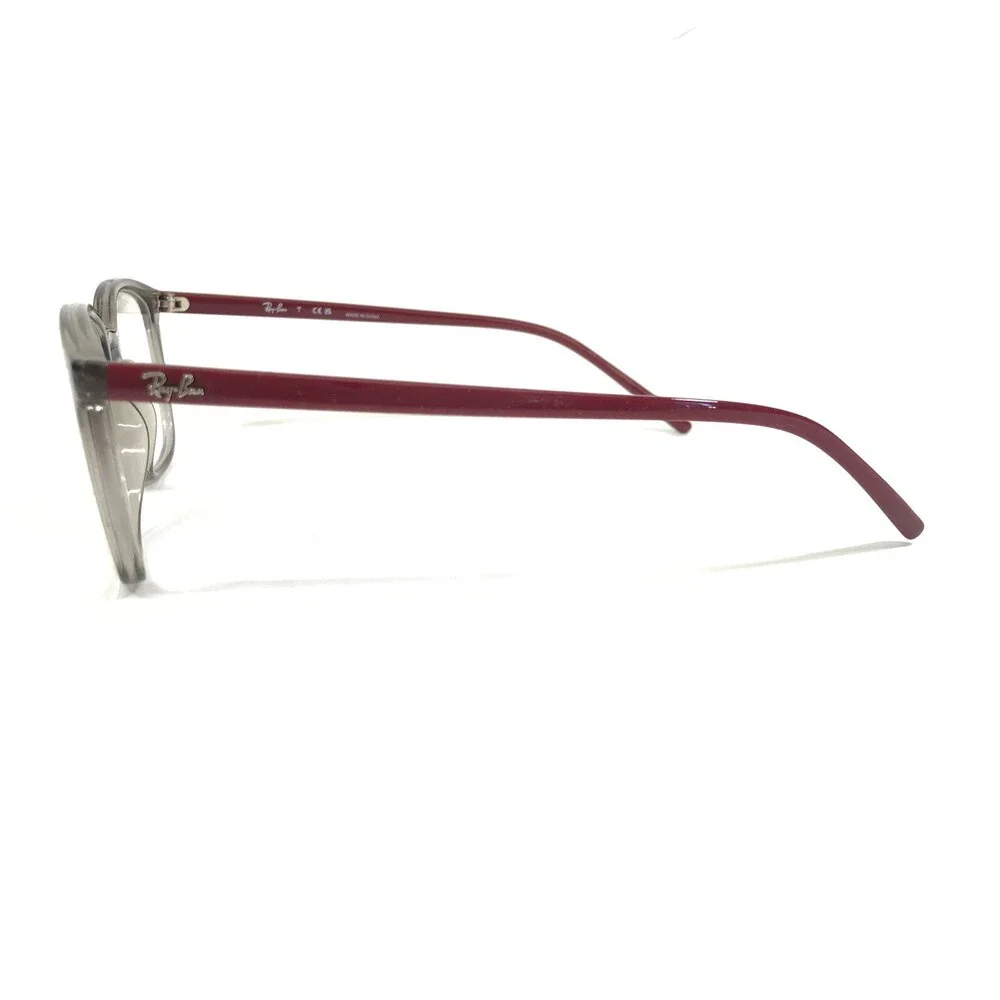 Ray-Ban Eyeglasses Frames RB7185 8083 Clear Gray Red Square Full Rim 50-18-145